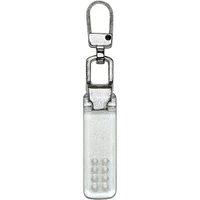 Costumakers Rectangle Zipper Pull, Clear