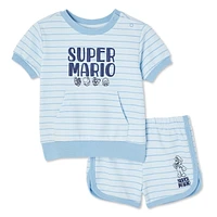 Ensemble 2 pièces avec short Super Mario Bros. pour bébés garçons Tailles 0-24 mois
