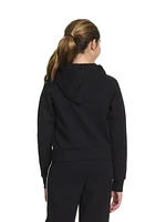Reebok Girls "Starter" Zip-Up Cropped Hoodie with Piping and Pockets, Sizes 4-16
