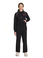 Reebok Girls "Starter" Zip-Up Cropped Hoodie with Piping and Pockets, Sizes 4-16