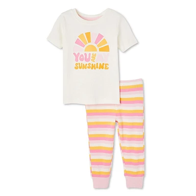George Baby Girls' Pajama 2-Piece Set, Sizes 0-24 months