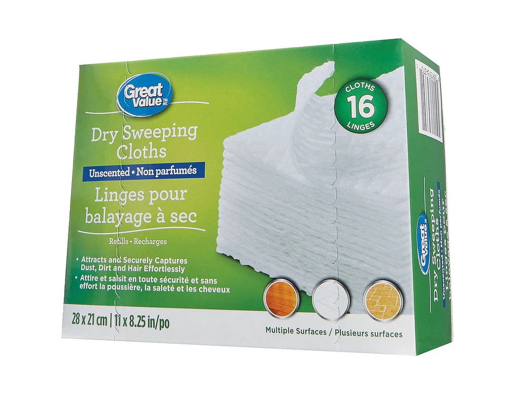 Great Value Unscented Dry Sweeping Cloths