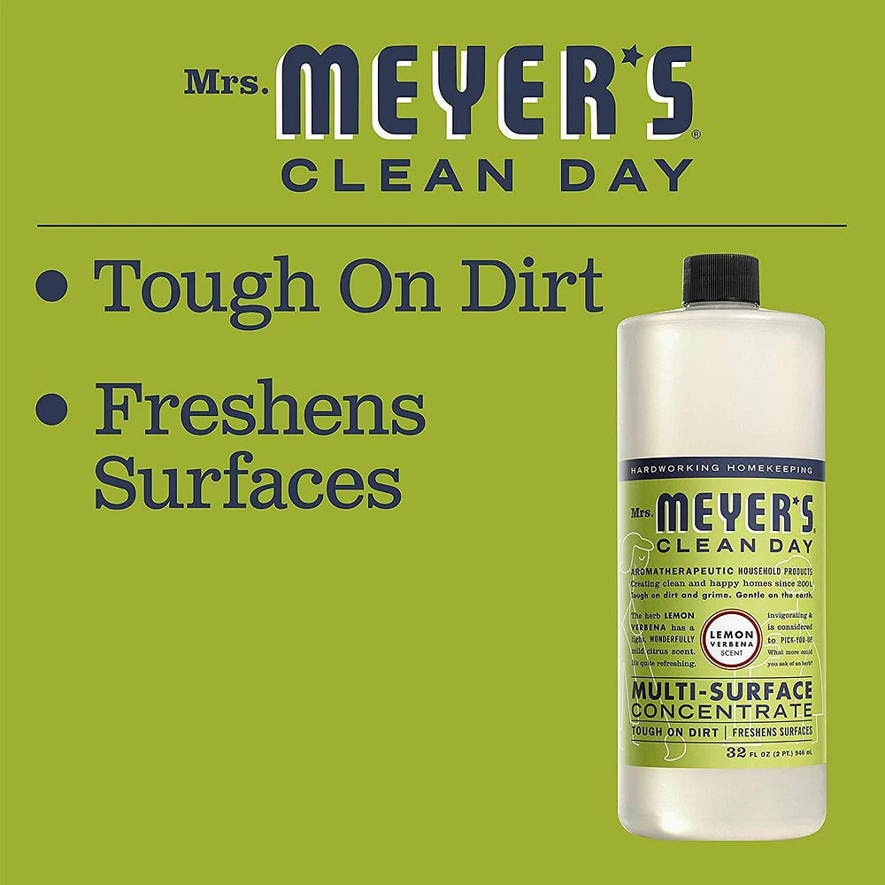 Mrs. Meyer’s Clean Day multi-surface concentré nettoyant tout usage, 946ml, verveine citronnée Enlève collé sur saleté- 946ml