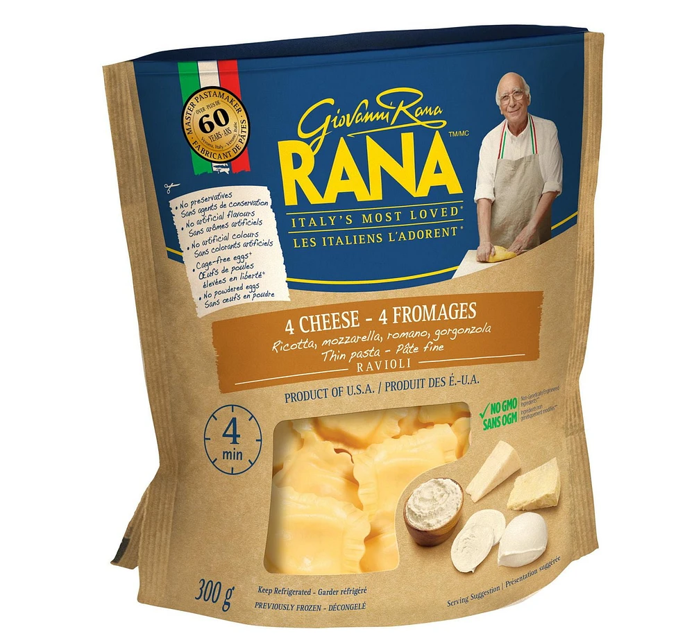 RANA 4 Cheese Ravioli Pasta, 300g