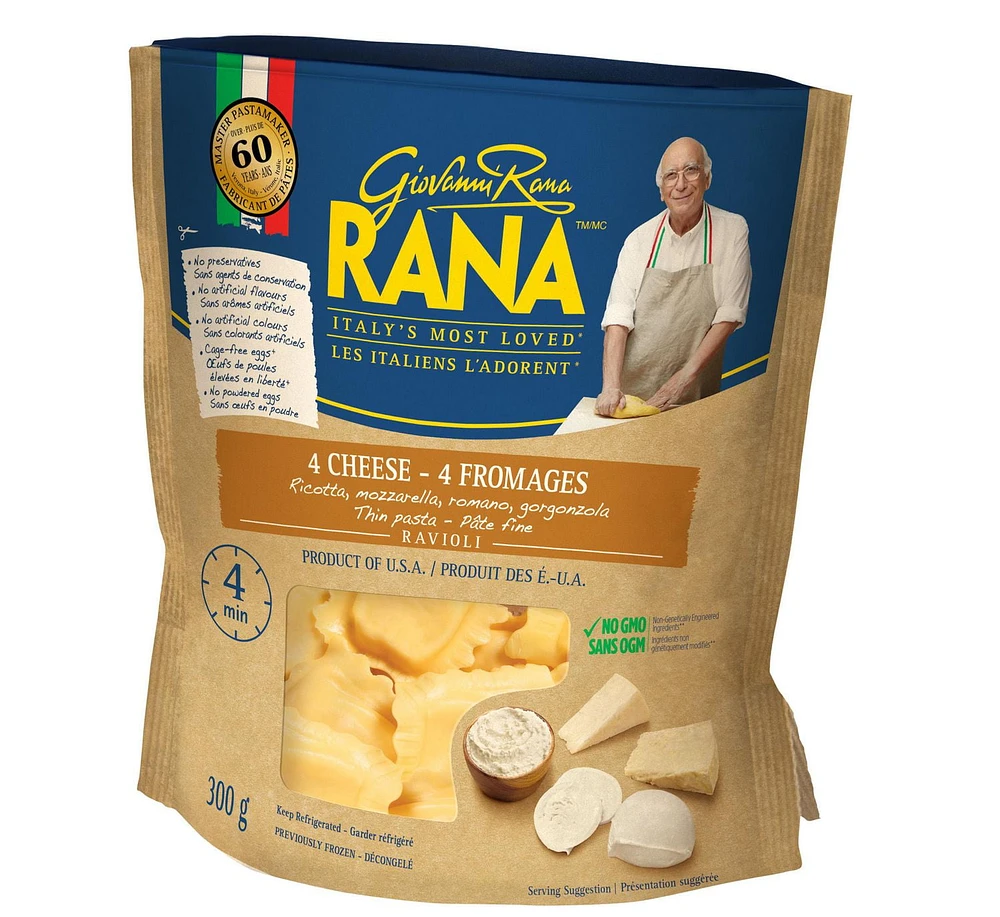 RANA 4 Cheese Ravioli Pasta, 300g