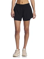 Reebok Women’s ‘Reflex’ 2-in-1 High Performance Shorts with Compression, Sizes XS-2XL