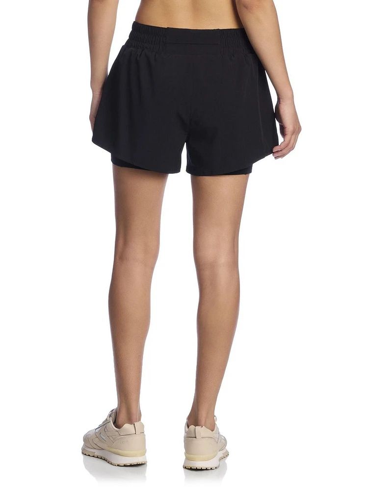 Reebok Women’s ‘Reflex’ 2-in-1 High Performance Shorts with Compression, Sizes XS-2XL