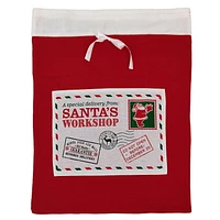 Holiday Time 1 Piece Santa Sack Christmas Jumbo Bags with Drawstring 28”x36” for Large Xmas Package Storage