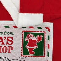 Holiday Time 1 Piece Santa Sack Christmas Jumbo Bags with Drawstring 28”x36” for Large Xmas Package Storage