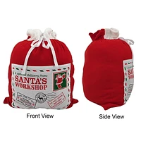 Holiday Time 1 Piece Santa Sack Christmas Jumbo Bags with Drawstring 28”x36” for Large Xmas Package Storage