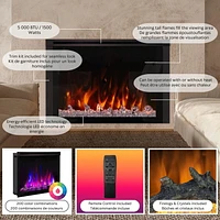 ActiveFlame Electric Fireplace Insert, 36IN