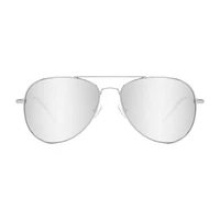 TropicCal Silver Aviator Sunglasses