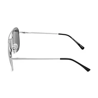 TropicCal Silver Aviator Sunglasses