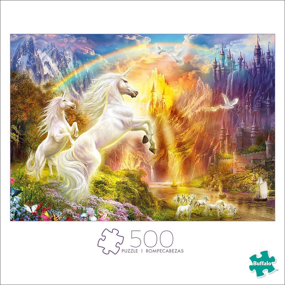 Buffalo Games - Art of Play - Unicorn Sunset - 500 Piece Jigsaw Puzzle