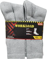 Mens Workload 6-Pack Work Socks, Shoe size 7-12