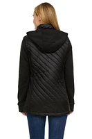 Swiss Tech Ladies Quilted Mixed Media Jacket