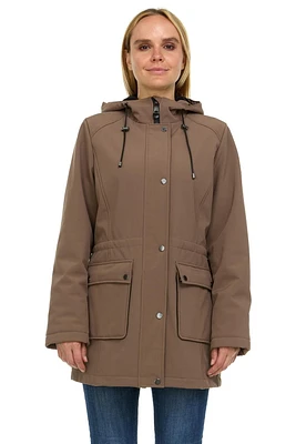 Swiss Tech Ladies  Hooded Softshell Anorak Jacket