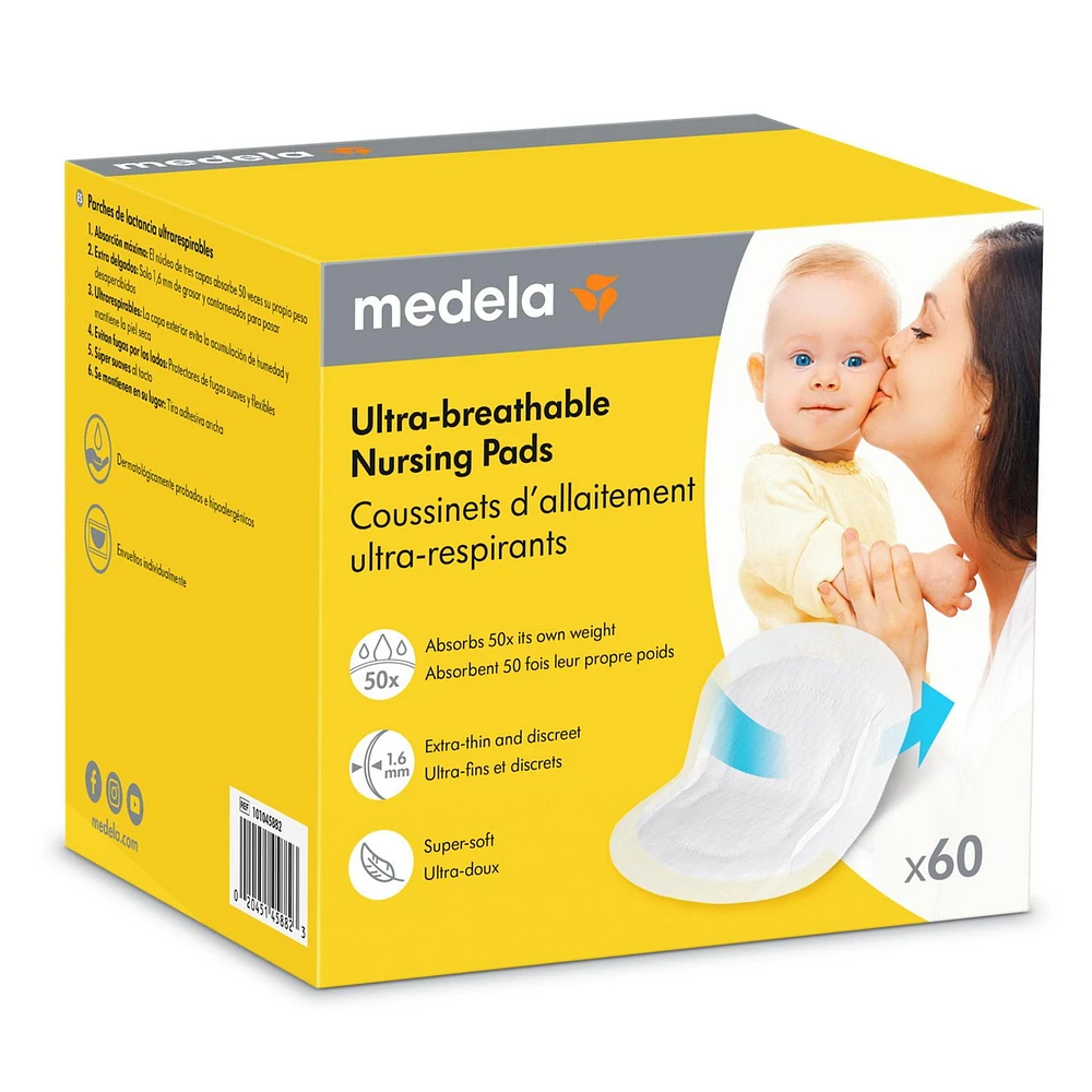 Medela Ultra-Breathable Disposable Nursing Pads 60 Count, Medela 60ct Pads