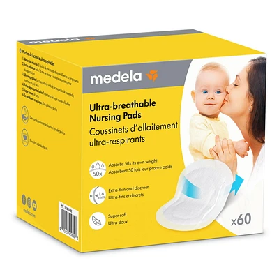 Medela Ultra-Breathable Disposable Nursing Pads 60 Count, Medela 60ct Pads