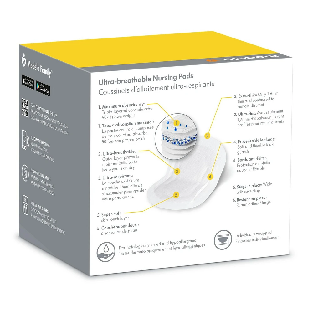 Medela Ultra-Breathable Disposable Nursing Pads 60 Count, Medela 60ct Pads