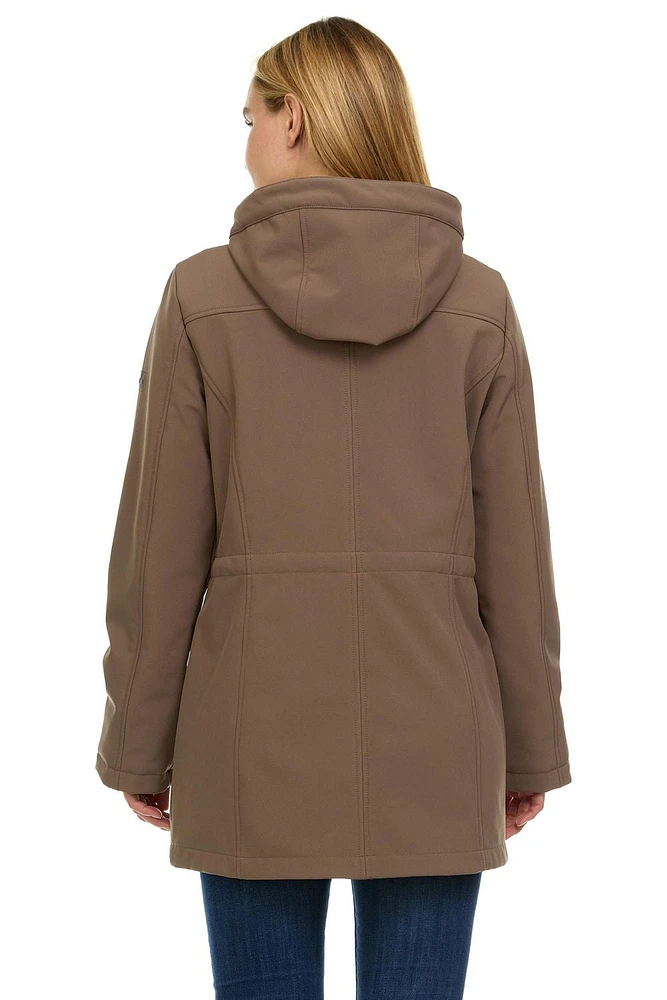 Swiss Tech Ladies  Hooded Softshell Anorak Jacket