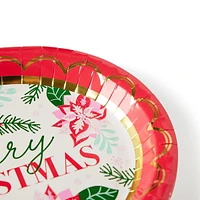 Packed Party, "Merry Christmas" Holiday Oversized Oval Plate, 8CT., 8ct Oval Plates