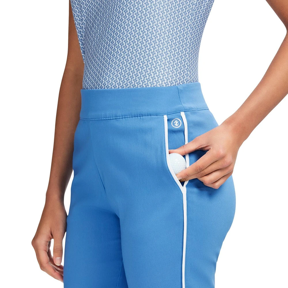 BILLIE PANTALON CAPRI UNI PASSEPOILÉ