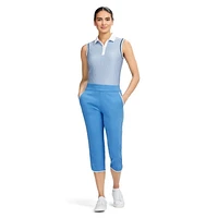 BILLIE PANTALON CAPRI UNI PASSEPOILÉ