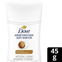 Antisudorifique désodorisant pour femme Dove Soin Avancé Parfum de Beurre de Karité avec technologie pro-céramides pour une peau douce et résistante 45g