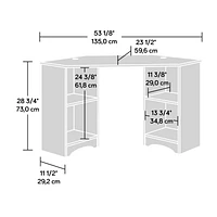 Sauder Beginnings Corner Desk, Silver Sycamore, 428239
