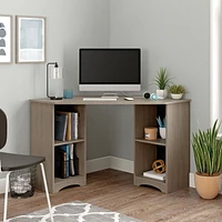 Sauder Beginnings Corner Desk, Silver Sycamore, 428239