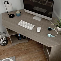 Sauder Beginnings Corner Desk, Silver Sycamore, 428239