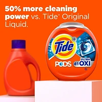 Tide 4-n-1 Ultra Oxi PODS Laundry Detergent Pacs, HE Compatible, Built in Pre-treater for Stains, 23CT