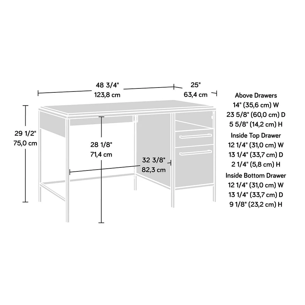 Sauder Nova Loft Desk, Kiln Acacia, 430777