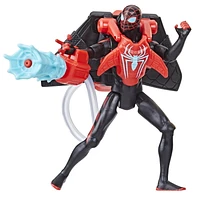 Marvel Spider-Man Aqua Web Warriors 4-Inch Miles Morales Action Figure with Refillable Water Gear Accessory