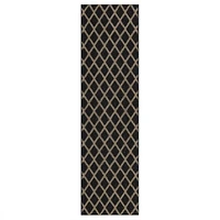 Mohawk Home Lewis Diamond Near Black/Tan Tufted Polyester Area Rug