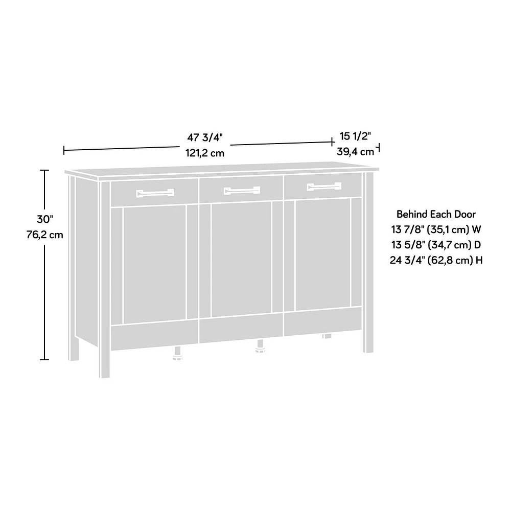 Sauder La Collection Sauder Select Meuble de rangement, Finition Chalk Oak, 433932