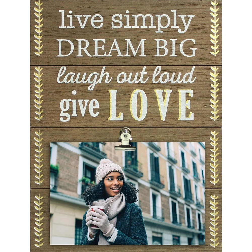 Hometrends 4X6 Plank Frame - Live Laugh Love