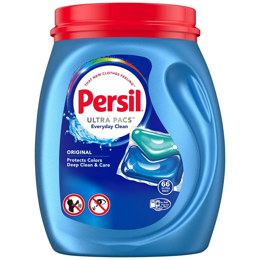 Persil Ultra Pacs Original Everyday Clean Laundry Detergent, 66 count, Original, 66 count