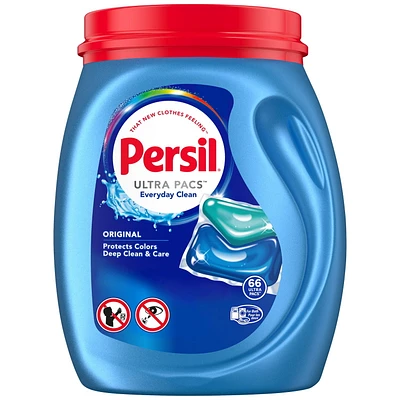 Persil Ultra Pacs Original Everyday Clean Laundry Detergent, 66 count, Original, 66 count