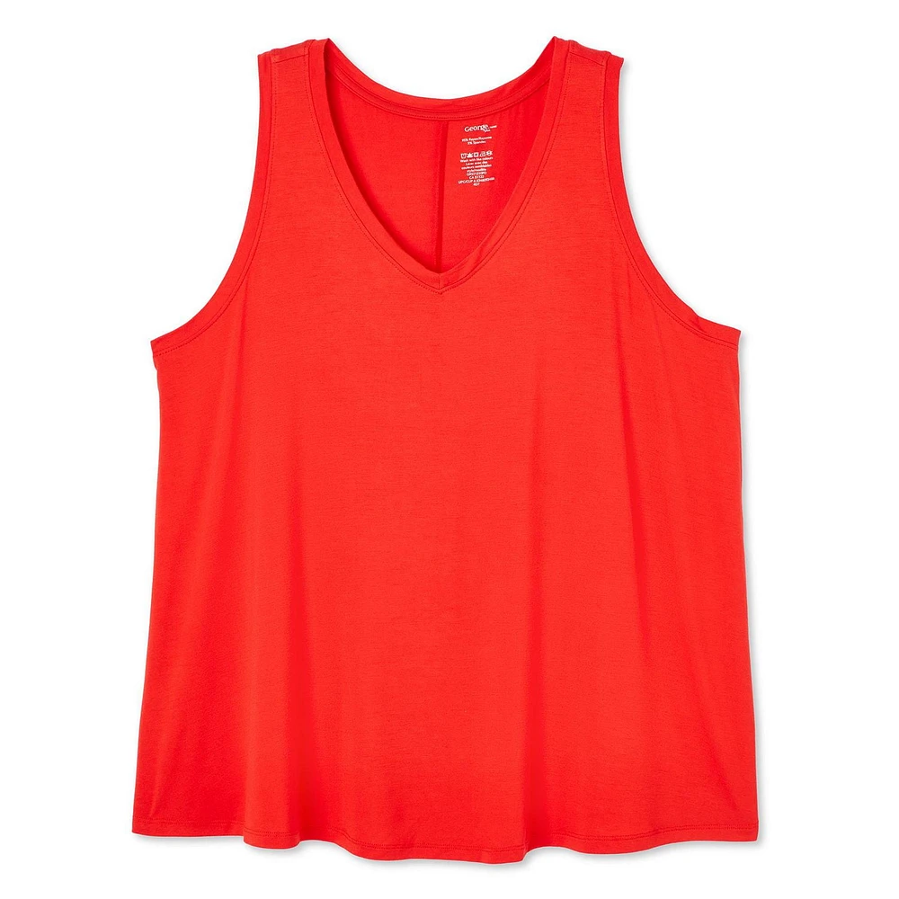 George Women's Plus V-Neckline Swing Tank