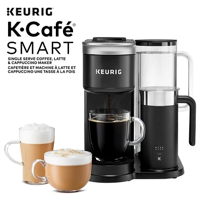 Keurig K-Café SMART, Single Serve K-Cup Pod Coffee, Latte and Cappuccino Maker, Black