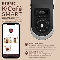 Keurig K-Café SMART, Single Serve K-Cup Pod Coffee, Latte and Cappuccino Maker, Black