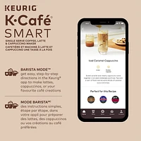 Keurig K-Café SMART, Single Serve K-Cup Pod Coffee, Latte and Cappuccino Maker, Black