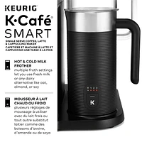 Keurig K-Café SMART, Single Serve K-Cup Pod Coffee, Latte and Cappuccino Maker, Black