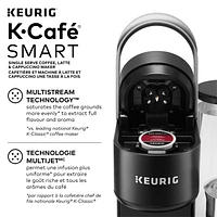 Keurig K-Café SMART, Single Serve K-Cup Pod Coffee, Latte and Cappuccino Maker, Black