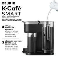 Keurig K-Café SMART, Single Serve K-Cup Pod Coffee, Latte and Cappuccino Maker, Black