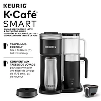 Keurig K-Café SMART, Single Serve K-Cup Pod Coffee, Latte and Cappuccino Maker, Black