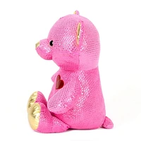 Way to celebrate! Soft Sequin Teddy Bear Pink Stuffed Toy