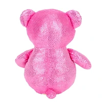 Way to celebrate! Soft Sequin Teddy Bear Pink Stuffed Toy